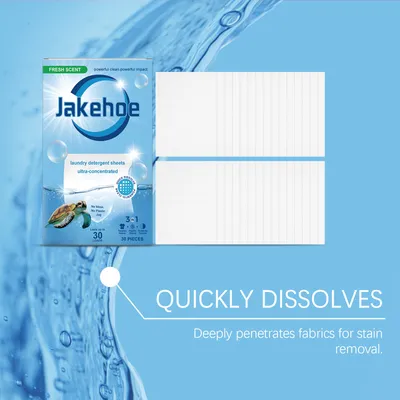 JAKEHOE Laundry Sheets Daily Cleaning For Clothes, Removes Stubborn Stains Gentle On Skin Leaves A Lasting Fragrance For Your Home Protects Your Clothes