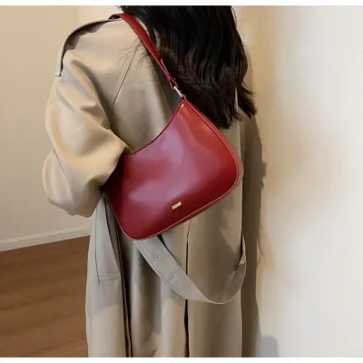 Red Underarm Shoulder Bags For Women New Texture Leather Crossbody Bag Luxury Designer Wedding