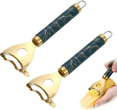 2 Pack Corn Peeler-Stainless Steel Corn Cob Stripper Tool,Labor-Saving And Fast Peeling Tool, Efficient 2026 New Kitchen Gadget