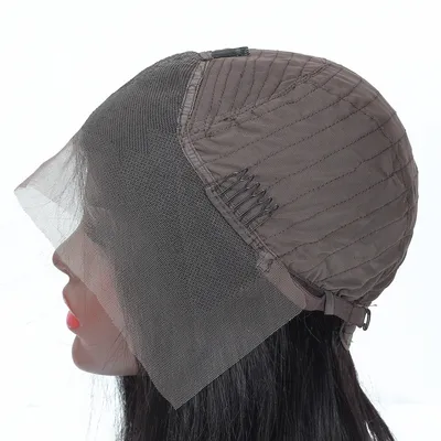 Lace real human hair wig headgear