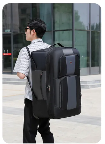 Women Travel Suitcase Trolley Bags Wheeled Bag Oxford Waterproof Rolling Luggage Travel Handbag