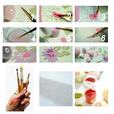 طقم الحرف يدويا من Paint By Numbers لتصميم كلب السباحة على القماش على الجدران