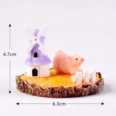 Landscape Resin Craft Ornaments Animal Three-piece Set