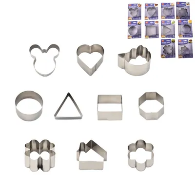 Stainless Steel Cookie Cut Fruit  Cake Baking Mould