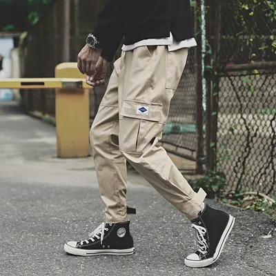 Men's Trousers Overalls Plus Size Cropped Trousers Casual Pants Men's Small Feet Long Pants