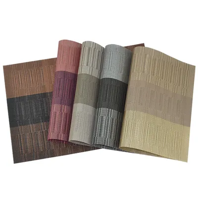 Plain Rectangular PVC Woven Tableware Western-style Placemat