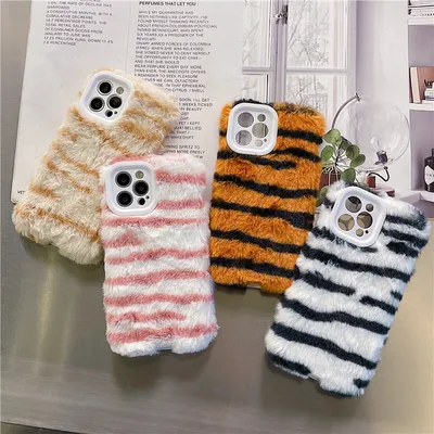 Plush Tiger Pattern All-inclusive Phone Case