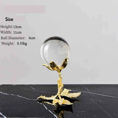Nordic Light Luxury Metal Crystal Ball Craft Decoration