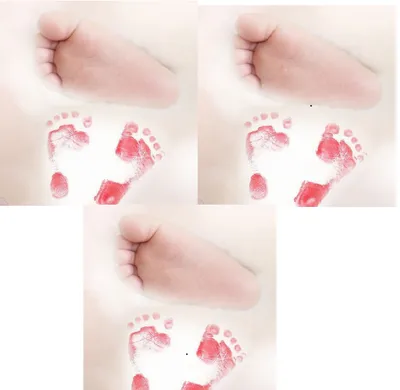 Anti - virus infective baby hand - foot - hand - hand - hand - hand - foot - hand printing table baby footprint - free washing printing oil