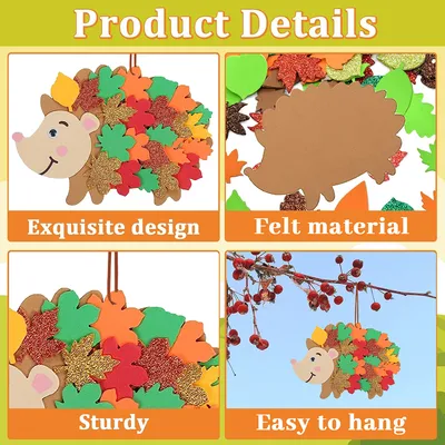 8 Pcs Fall Hedgehog Craft Kits