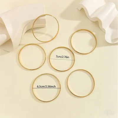 4pcs Minimalist Personalized Elemental Circle Copper Bracelet
