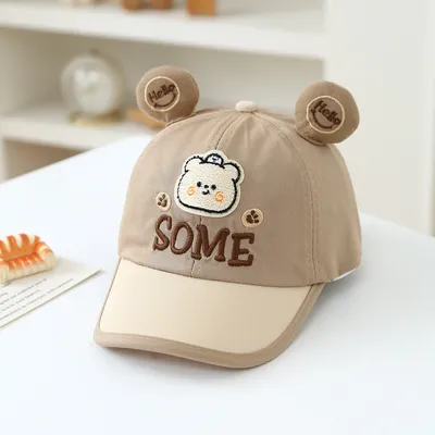 Summer New Cute Little Bear Embroidered Lettered Baby Baseball Cap - A Cartoonish, Fresh And Cool Sun Hat For Kids