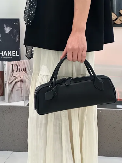 Cross-border New Top-grain Cowhide Baguette Bag, Single-shoulder Vintage Sausage Bag, Napa Leather Women's Handbag