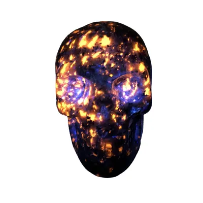 Natural Crystal Carving 2-inch Flame Stone Bone Figurine Crafts Ornaments