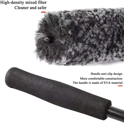 Wool Fiber Stick Brush For Automobile Wheel Hub