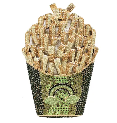 FrenchFrench fries diamond wisp empty metal bag