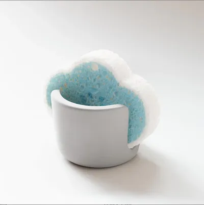 Diatom Mud Sponge Rack Kitchen & Bathroom Sink Caddy For Sponges Scrubbers