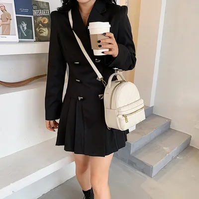 Women's  Korean Style Embroidered Line Rhombus Bag