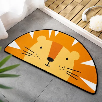 Cartoon Shaped Floor Mat Bedroom Entrance Carpet Semi-circle Floor Mat