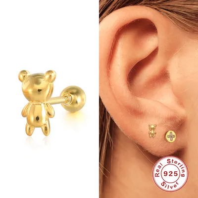Fashion Diamond Threaded Ear Piercing Women