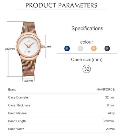 Mesh Small Dial Quartz Watch