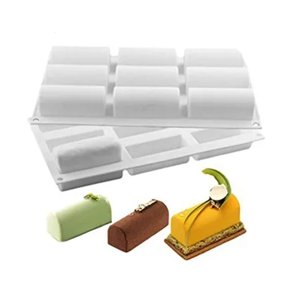 9 round semi-cylindrical long strip silicone cake mould