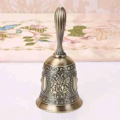 Christmas bell, hand-held metal alarm bell, service telephone, office bell, tea and dinner bell, game bell, hand bell