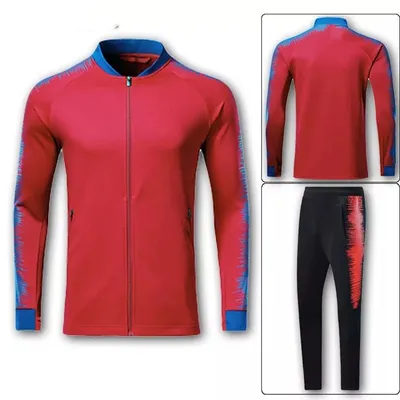 Stand collar long sleeve casual running sports suit