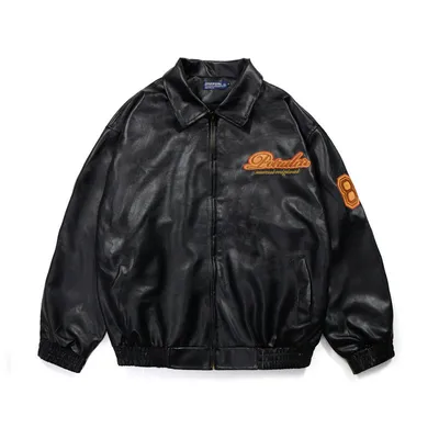 Men's Casual High Collar Embroidered Print Sports Jacket