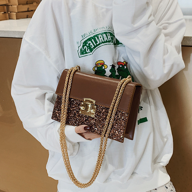 Chain shoulder messenger small square bag