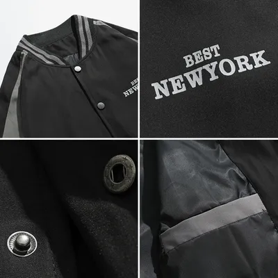 Contrast Color Design Baseball Jacket Trend