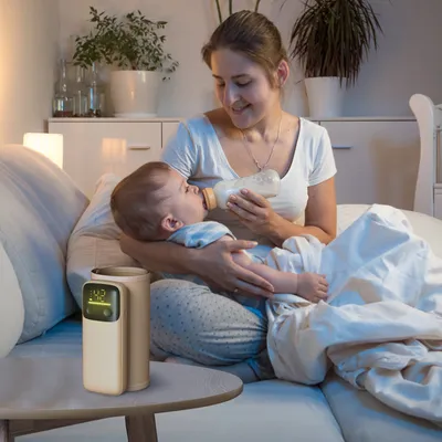 1Pc Portable Bottle Warmer With Night Light On The Go Baby Milk Warmer Milk Formula Warmer For Home Travel With 6 Heating Levels