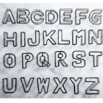 Home Crafts Creative Metal Iron Art 26 English Letters Simple Desktop