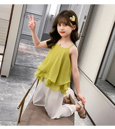 Fashion Girls Two-piece Cotton Summer Camisole