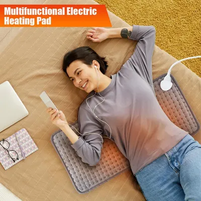 Cozy 10 Level Heating Pad Electric Warming Blanket For Body, Waist,  Lap, Back, Shoulders, And Abdomen, Fast Heat Throw With Adjustable Temperature, Machine Washable For Home, Office, Travel Use