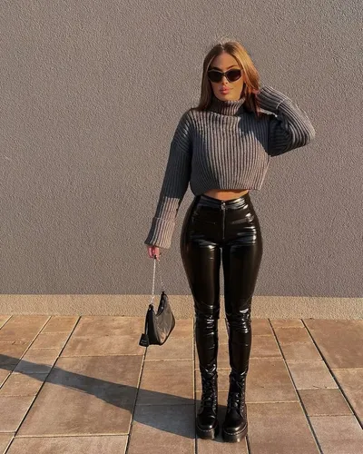European And American Style Women's Ribbed Turtleneck Sweater Women