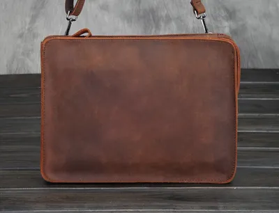 Men's business leather shoulder bag