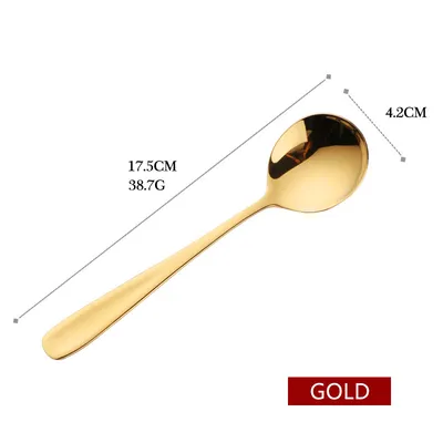 Round Spoon Creative Cute 304 Stainless Steel Long Handle Watermelon Spoon