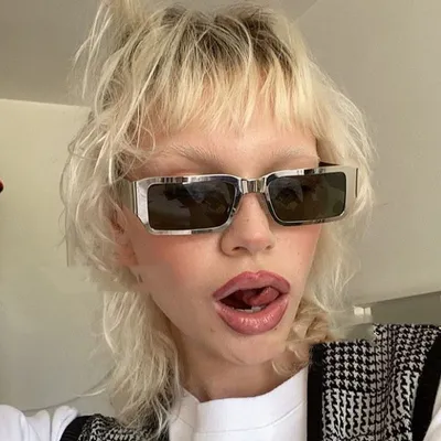 Men's And Women's Fashion Retro Punk Rectangular Sunglasses
