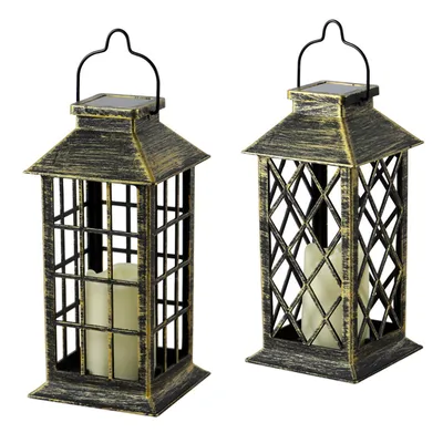 Plastic Craft Solar Wind Lantern Hollow Palace Lantern