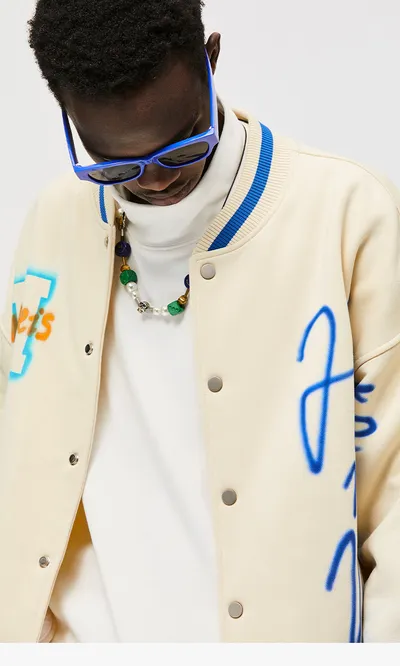Men's New Color Contrast Children's Printed Coat