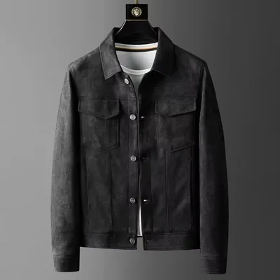 Fashion Leather Jacket Men's Casual Top