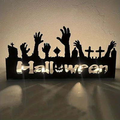 حامل شموع على شكل هيكل عظمي، مصنوع من الحديد والخشب، ديكور منزلي، حامل شموع، حامل شموع، ديكور منزلي