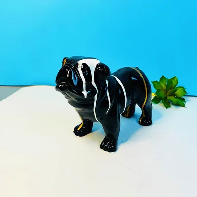 Creative Splash Color Walking Method Dog Fighting Resin Craft Ornament