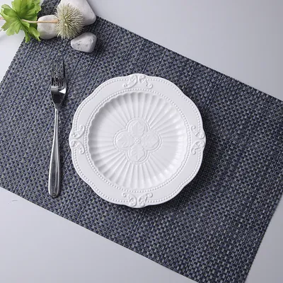 Household European Pure White Dessert Plate Water Fruit Plate