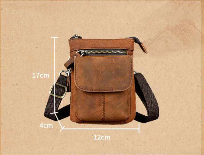 Casual leather retro wear belt multifunctional shoulder bag