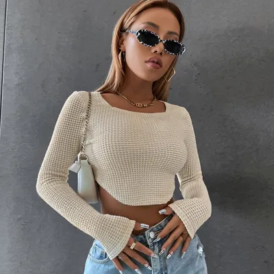 Women's Round Neck Knitted Bottoming Shirt