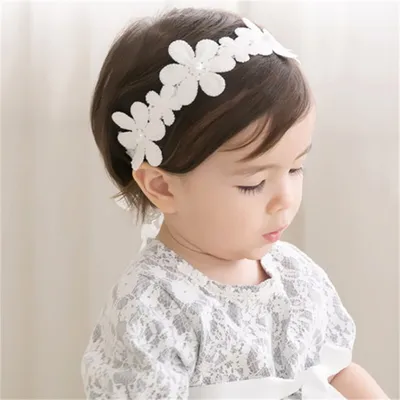 Baby Girls Cute Bow-knot Headband Soft Lace Floral Hairbands Newborn Infant Toddlers Kids Hair Accessories