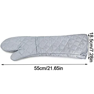 1 Piece Extra Long Oven Glove Mitts Heat Resistant Professional Flame Heat Proof Oven