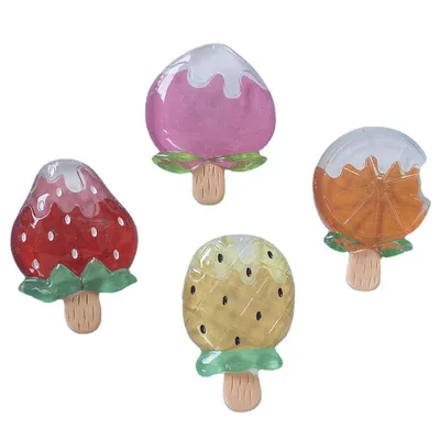 Cartoon Cute Resin Strawberry Jelly Sense Home Decoration Message Sticker
